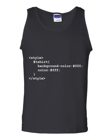 White on Black CSS Designer Tank Top