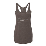 White On Black CSS Designer Women's Tank Top