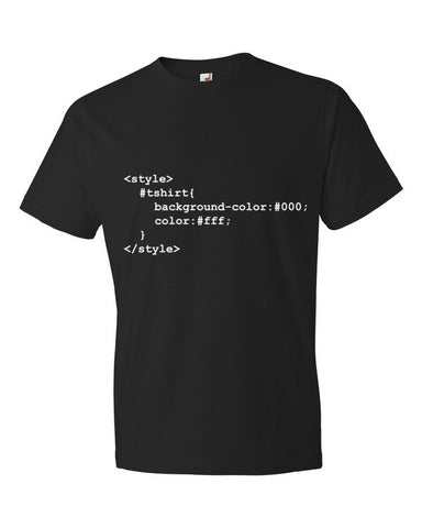 White on Black CSS T-Shirt